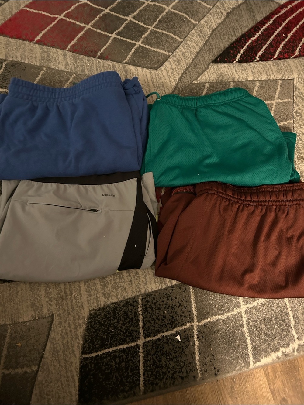 Xersion Men Athletic Shorts - Blue, Teal, Gray, Brown
